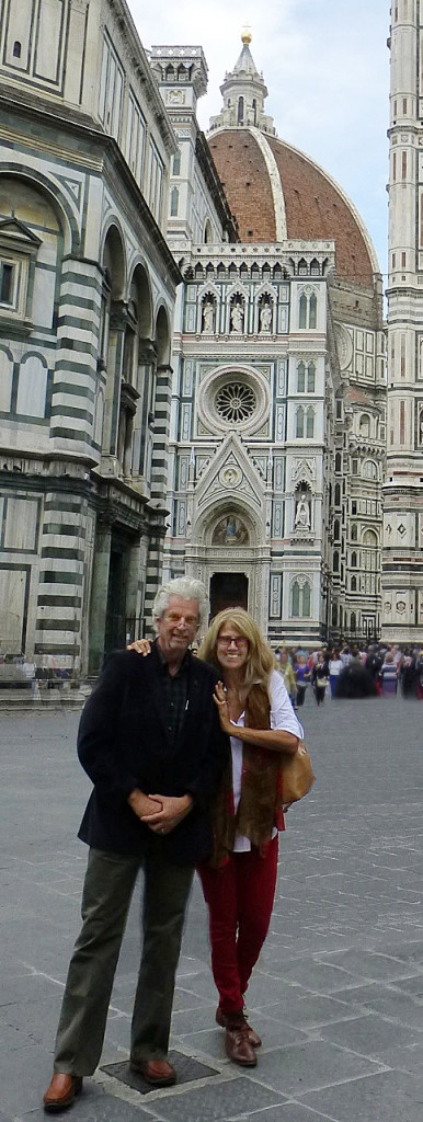 John in Italia con la moglie