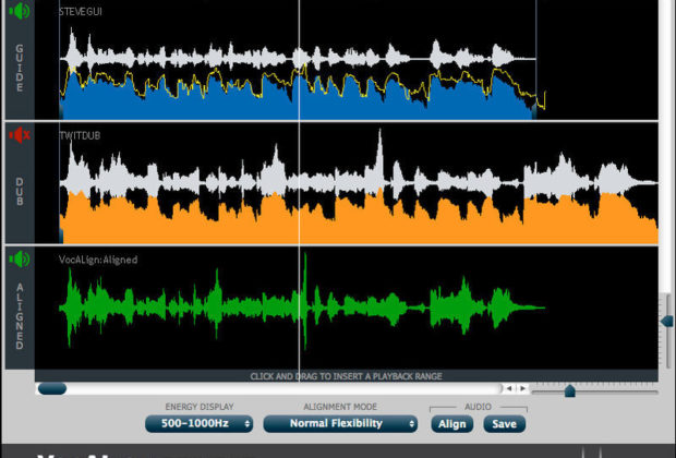 Synchro Arts VocALign Project 3 software plug-in audio audiofader