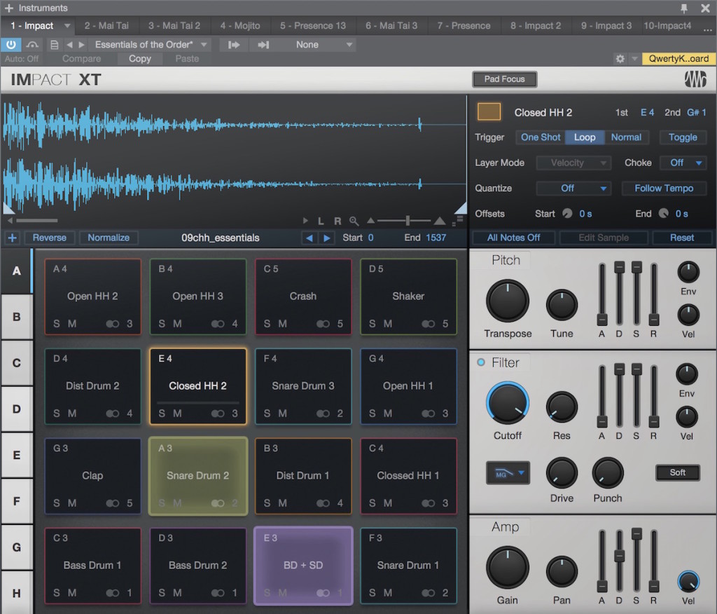 Il nuovo virtual instrument incluso nelle versioni Artist e Professional: Impact XT