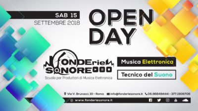 Fonderie sonore Open day scuola school audio recording producer sintesi