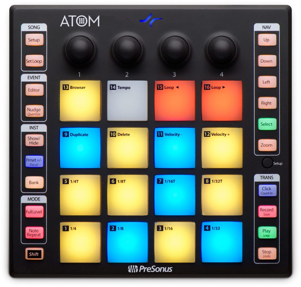 PreSonus Atom controller pad producer midi usb music