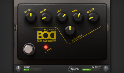 TSE Audio Bass Overdrive virtual plugin audio daw