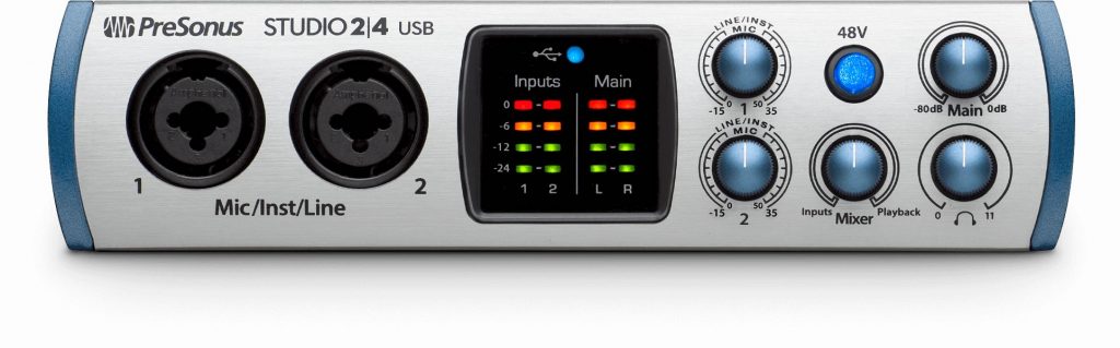 PreSonus Studio 2|4 usb-c interfaccia audio midi music