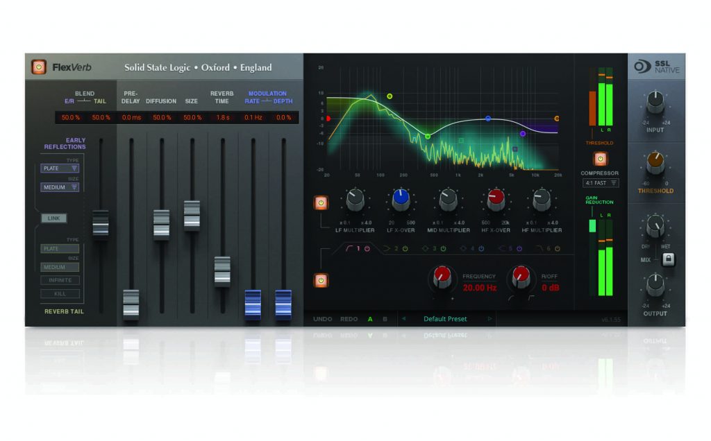 SSL Native FlexVerb plug-in audio reverb