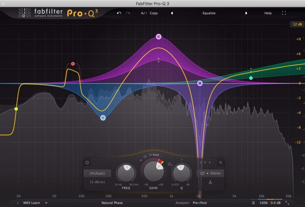 FabFilter Pro-Q 3 plug-in eq dinamico virtual audio itb mix daw