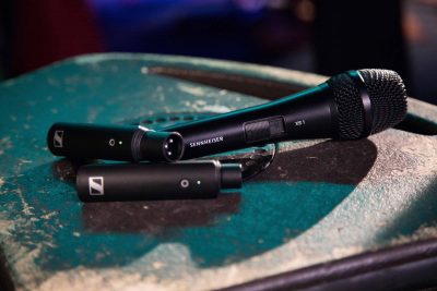 Sennheiser XS Wireless Digital live mic exhibo audiofader