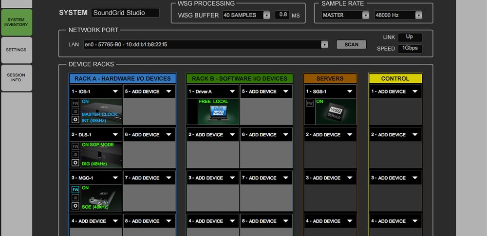 Speciale Waves Soundgrid digigrid software live studio pro audio dsp audiofader