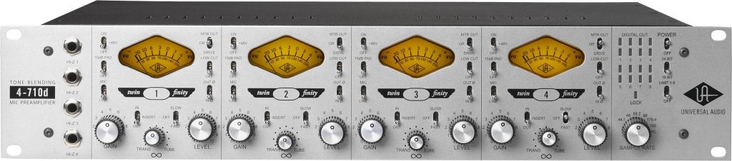 Universal Audio 4-710d test hardware pre outboard analog audiofader