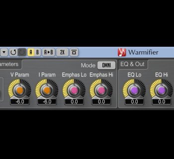 Voxengo Warmifier plug-in audio daw virtual harmonix exciter valve tube audiofader