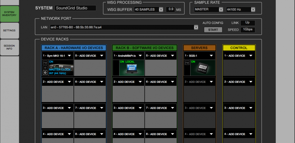 Waves SoundGrid Setup&Performance hardware software speciale audiofader