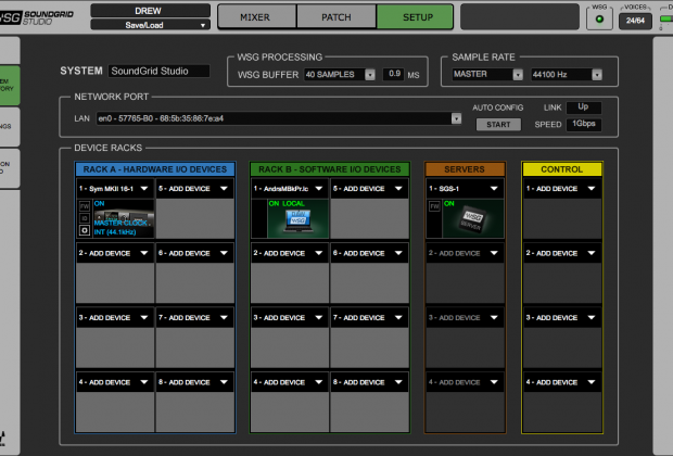 Waves SoundGrid Setup&Performance hardware software speciale audiofader