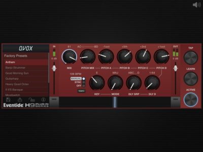 Eventide QVox iPad plug-in audio mobile ios audiofader