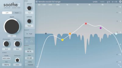 Oeksound Soothe2 plug-in audio pro daw software virtual eq notch auto audiofader