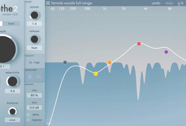 Oeksound Soothe2 plug-in audio pro daw software virtual eq notch auto audiofader