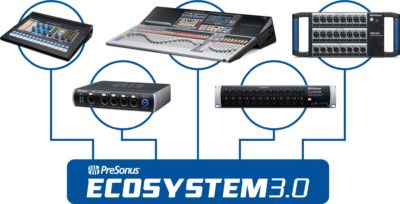 PreSonus Ecosystem 3.0 studiolive mixer live digital studio midi music update audiofader