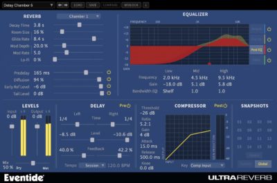 Eventide UltraReverb plug-in audio pro mix daw virtual itb software audiofader