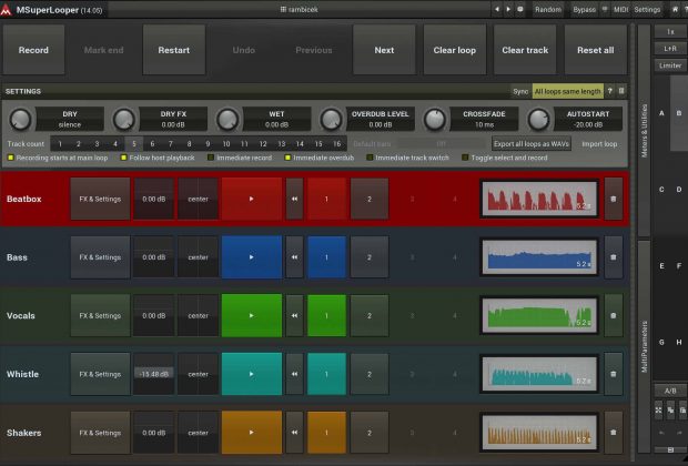 Melda Production MSuperLooper plug-in audio producer looper dj mix audiofader