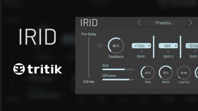 Tritik Irid plug-in audio fx riverbero reverb mix virtual software audiofader