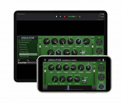 eventide undulator h3000 plug-in audio mobile ipad iphone daw computer producer tremolo h9 effect audiofader