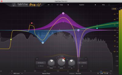 FabFilter Pro-Q 3 test eq plug-in audio mix master linear phase audifoader dinamico spectrum analyzer andrea scansani