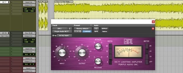 tutorial avid pro tools ultimate dynamics daw vincenzo bellanova audiofader compressore Purple Audio MC77