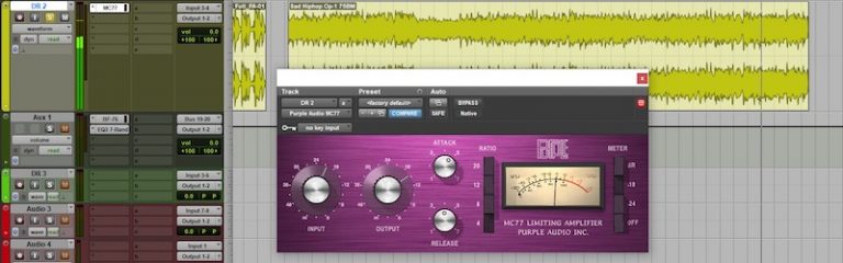 tutorial avid pro tools ultimate dynamics daw vincenzo bellanova audiofader compressore Purple Audio MC77