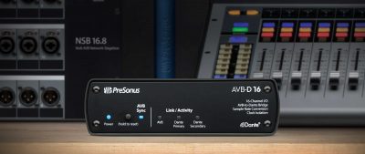 PreSonus AVB-D16 hardware dante live studiolive mixer midi music audiofader