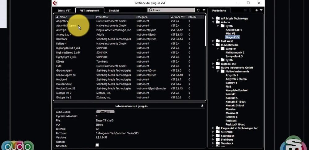 Steinberg Cubase 10.5 tutorial virtual instrument pierluigi bontempi youtube video daw software audiofader