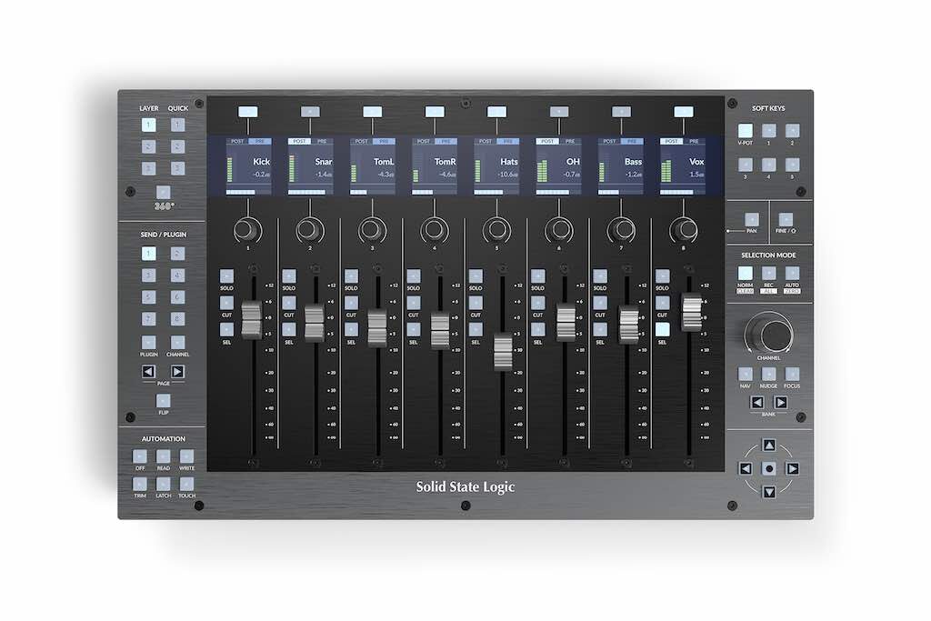 SSL UF8 daw controller solid state logic hardware midiware studio audio pro audiofader