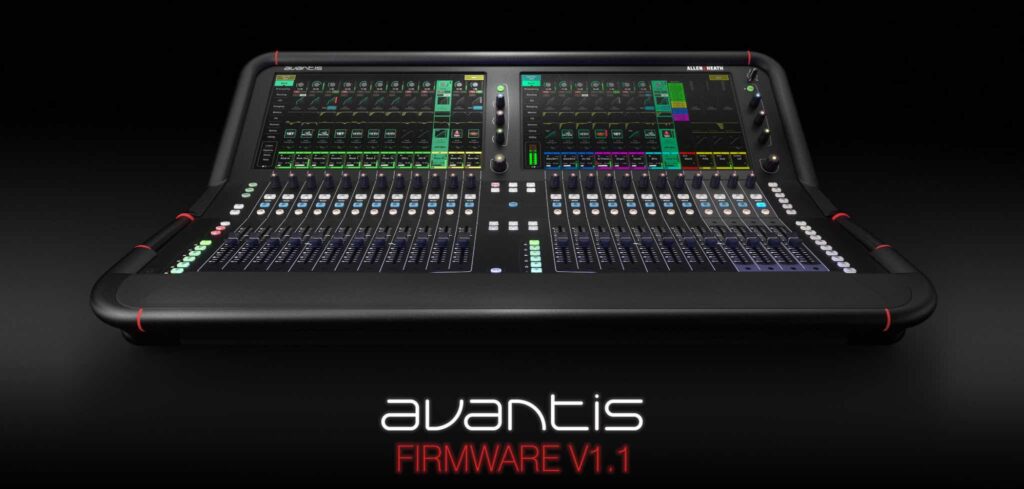 Allen&Heath Avantis firmware update software mixer live hardware exhibo audiofader