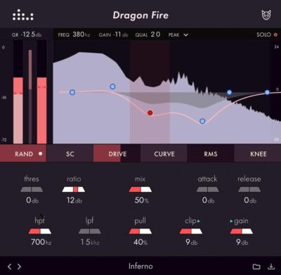 Denise Audio Dragon Fire compressor plug-in audio software daw mixing audiofader