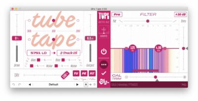 Goodhertz Tupe-b2 plug-in tape tube software harmonic audiofader