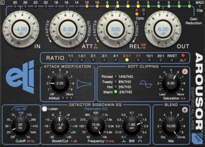 Empirical Labs Arousor plug-in audio mixing software daw audiofader distressor