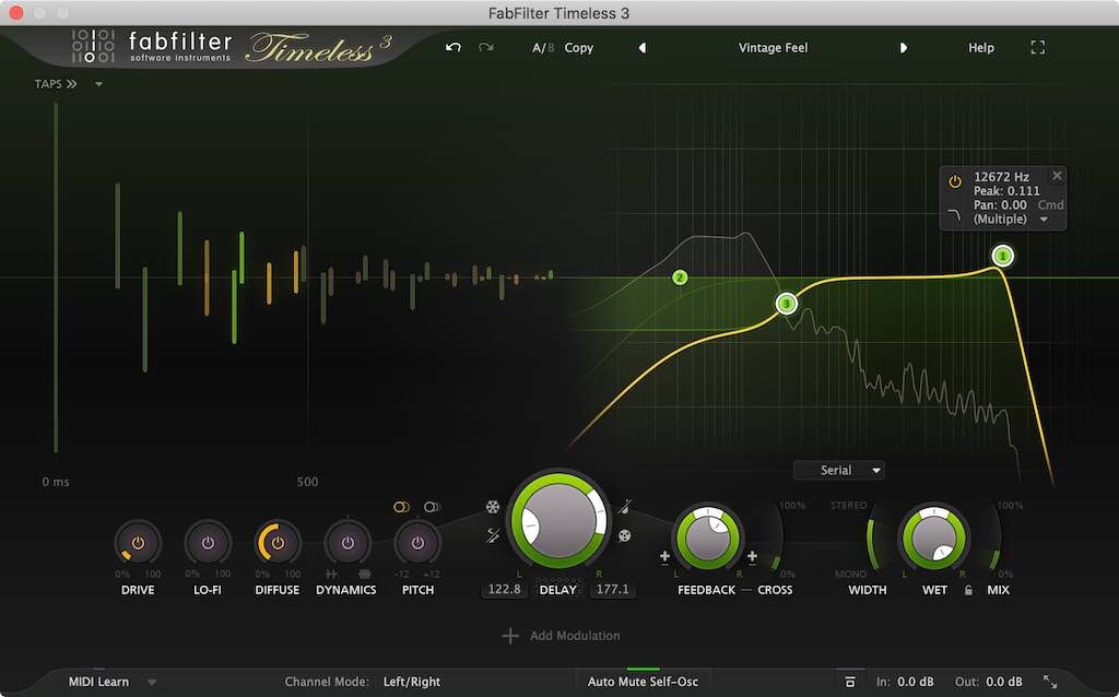 FabFilter Timeless 3 delay plug-in software daw mixing fx virtual prezzo audiofader