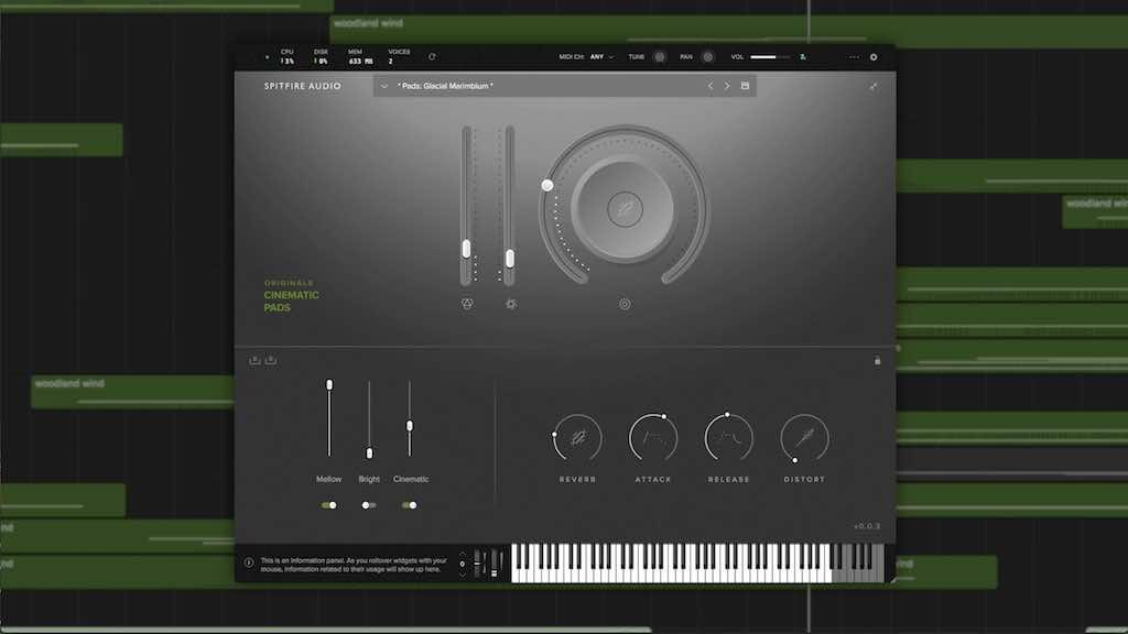 Spitfire Orig!nals Cinematic Pads orchestra sample library virtual instrument score soundtrack movies film music audiofader