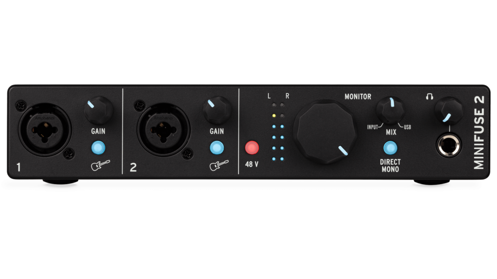 Arturia MiniFuse 2 interfaccia audio compatta portatile studio home recording producer pc mac midiware audiofader audiofuse