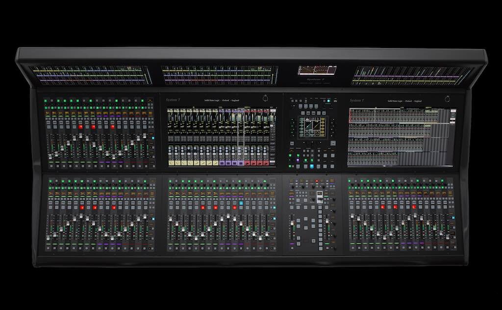 SSL Mediaset broadcast superficie di controllo hardware digital tv audiofader System T S500 Tempest T80