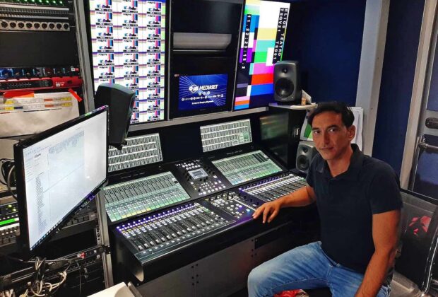 SSL Mediaset broadcast superficie di controllo hardware digital tv audiofader