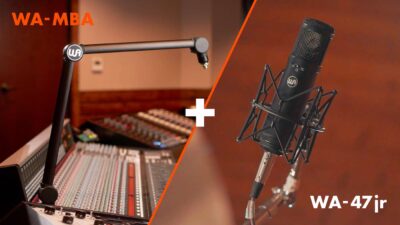 Warm Audio WA-47jr WA-MBA studio microphone bundle microfono asta boom hardware recording studio cavo midiware audiofader