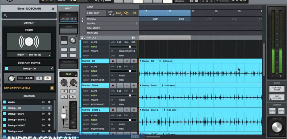 Universal Audio Luna tutorial sidechain andrea scansani mixing compression compressor audiofader midiware