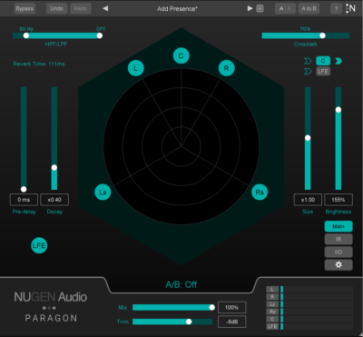 nugen paragon ir reverb sonorizzazione mix dolby surround audiofader andrea scansani test review recensione