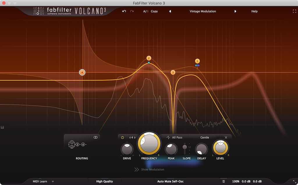 FabFilter Volcano 3 eq virtual plug-in audio software mixing audiofader