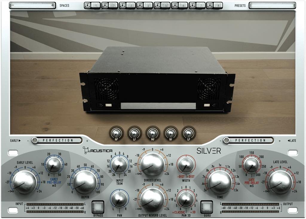 Acustica Audio Silver vol.H software mixing virtual riverbero audiofader