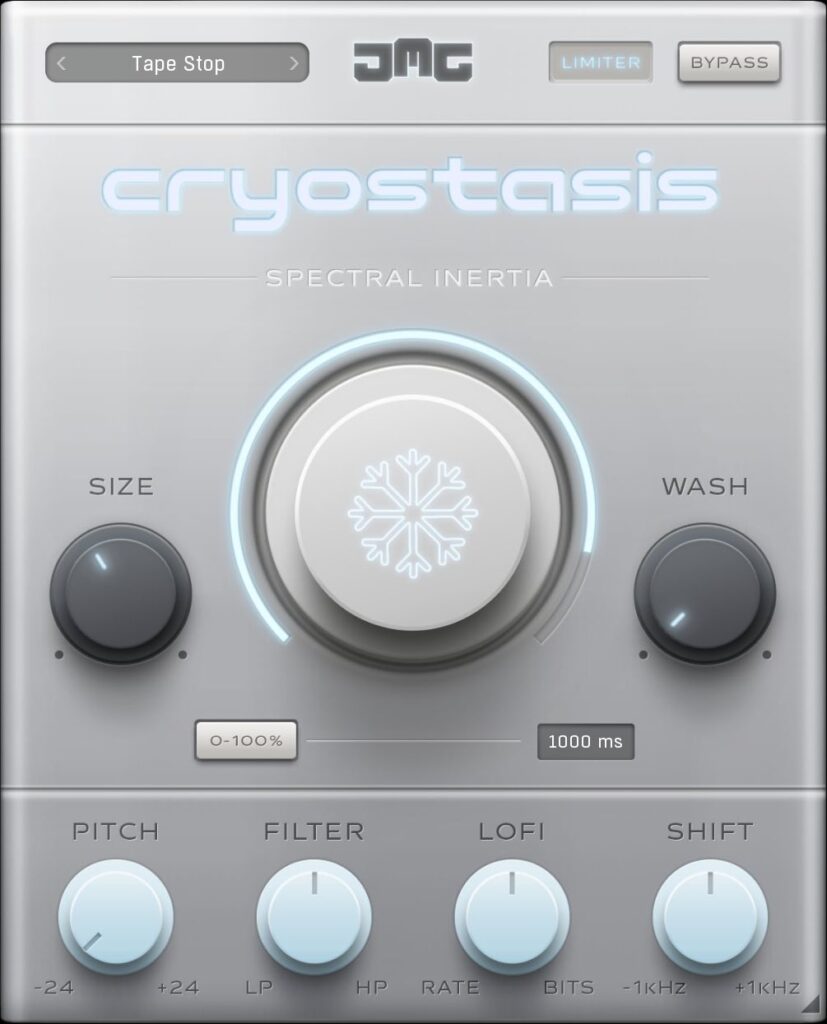 JMG Cryostasis fx freeze software daw plug-in audio software mixing united plugins audiofader