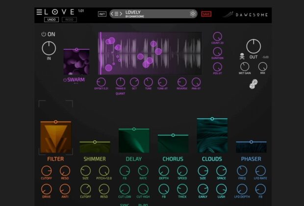 Tracktion LOVE plug-in audio FX Dawesome Traktion Waveform Free news audiofader.com