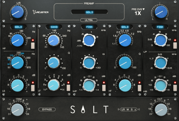 acustica audio salt ultra eq plug-in cinque bande tecnologia hyper3 motore aria news audiofader.com