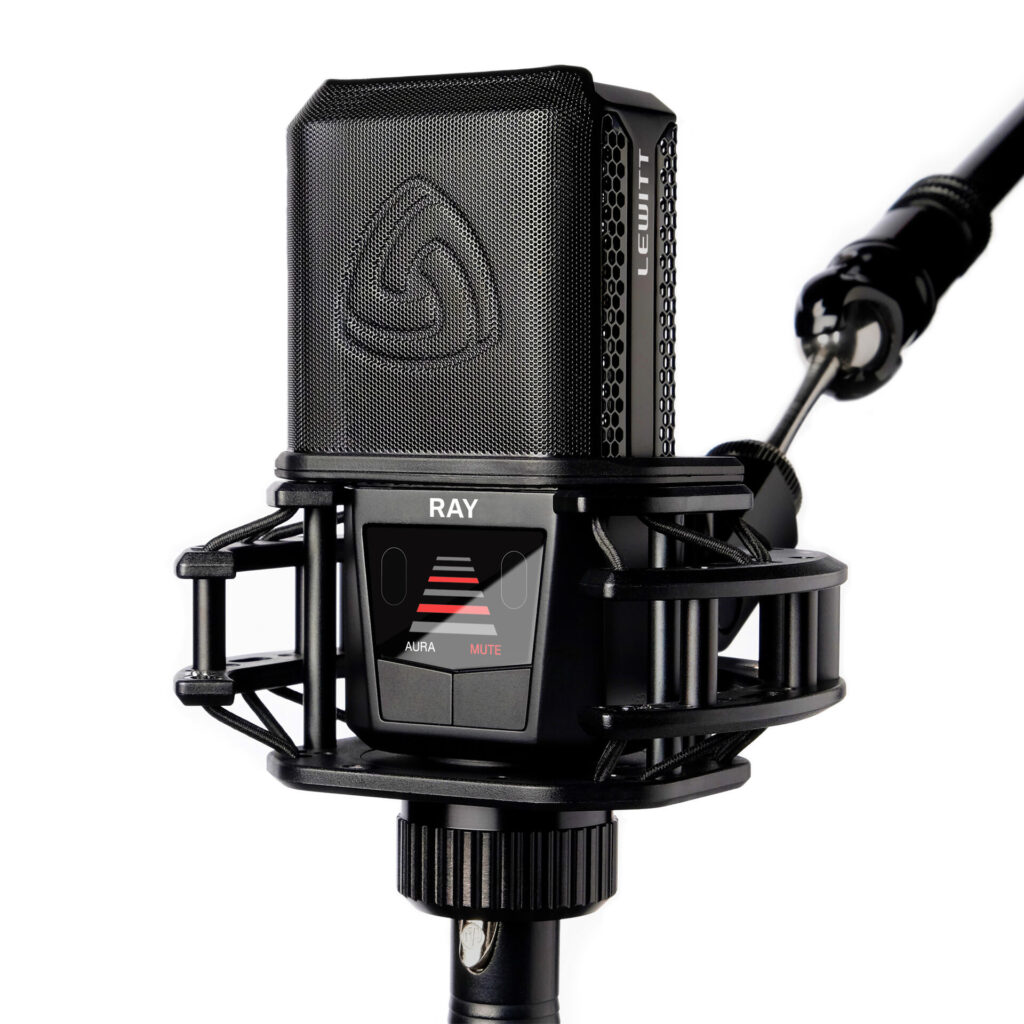 lewitt ray aura mic for podcasting content creator lct 440 pure audifoader